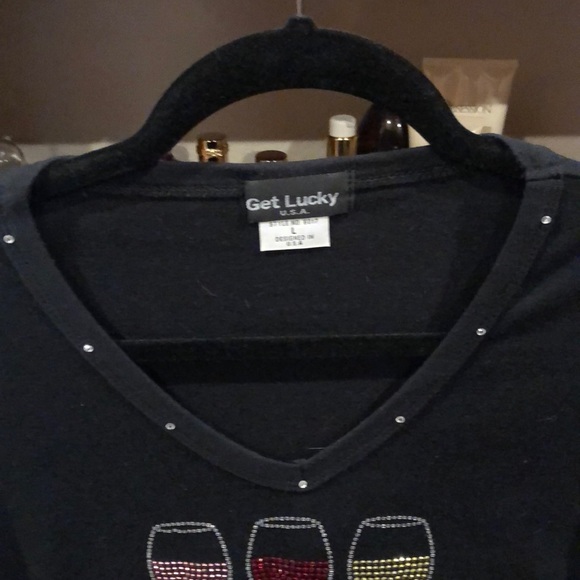 Cute bling wine glass Shirt - Picture 3 of 3